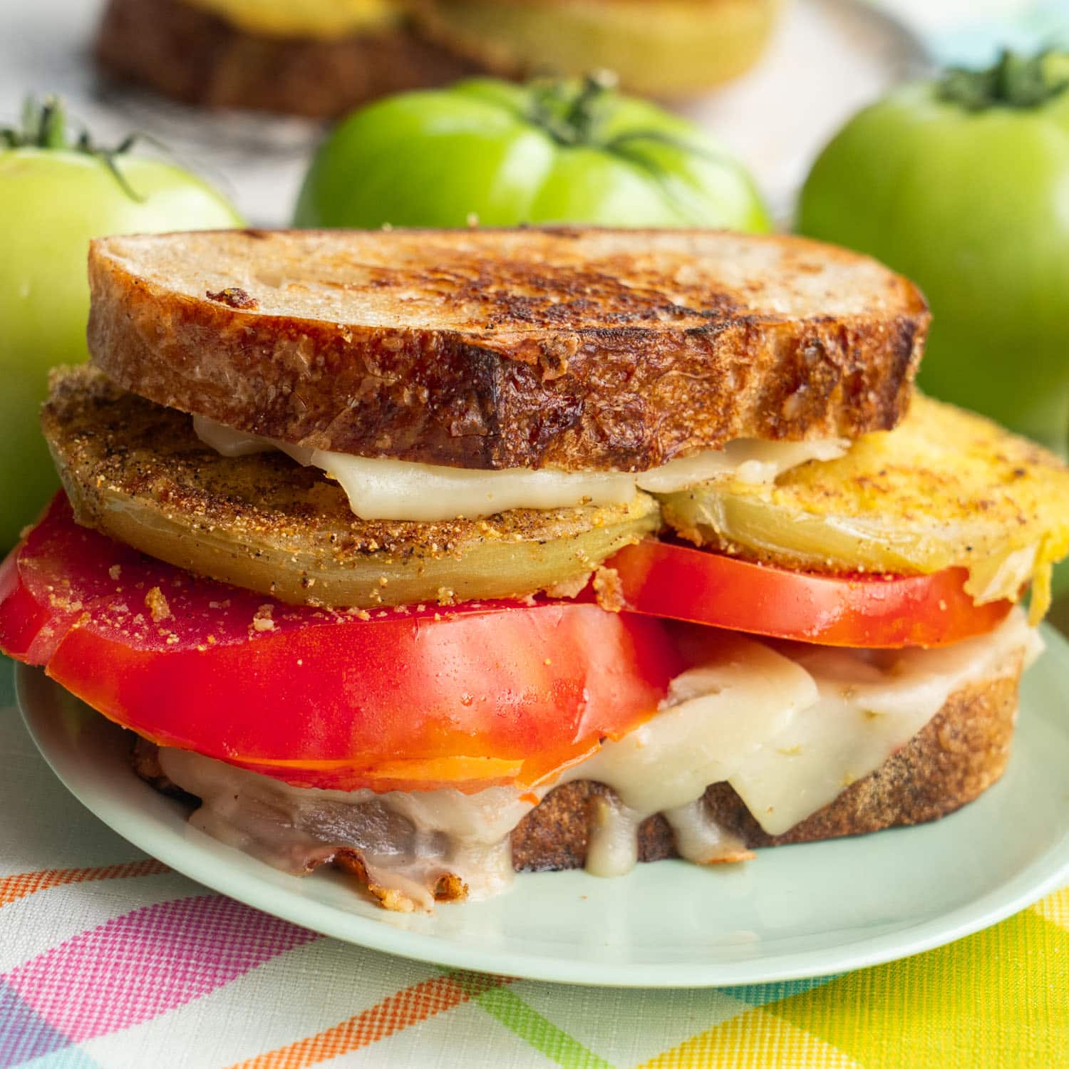 Quick & Cheesy Fried Green Tomato Sandwich: The Vegetarian Delight